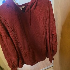 Time and Tru Women's Burgundy Hoodie